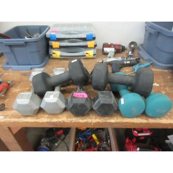 4 Sets of Assorted Dumbbells 