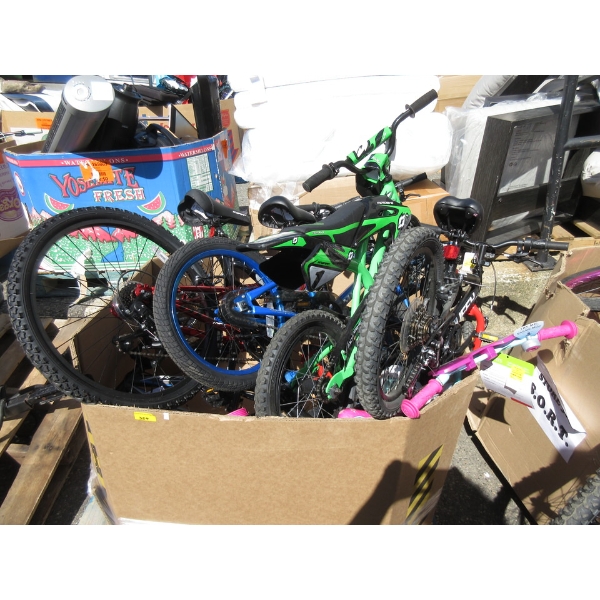 Skid of Bikes and Parts Bikes - Many Kid's Bikes