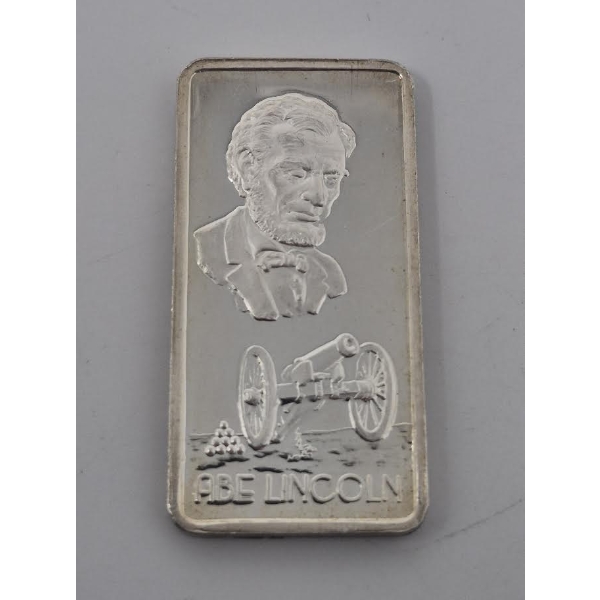1 Oz .999 Silver Abe Lincoln Bar