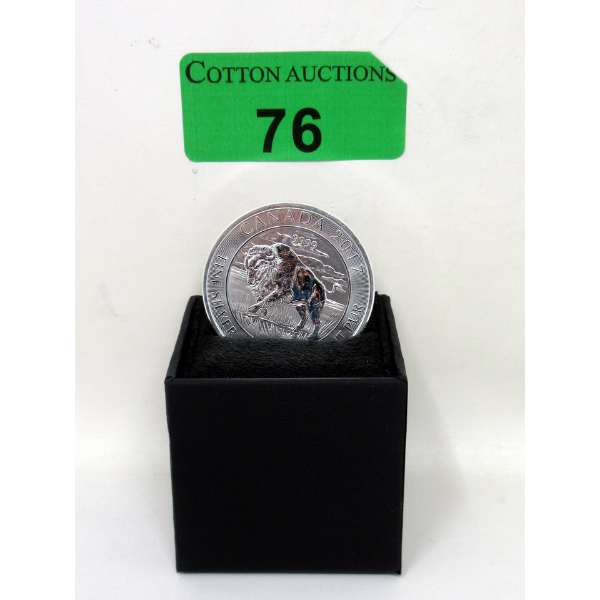 1.25 Oz .9999 Silver 2021 Bison Coin 