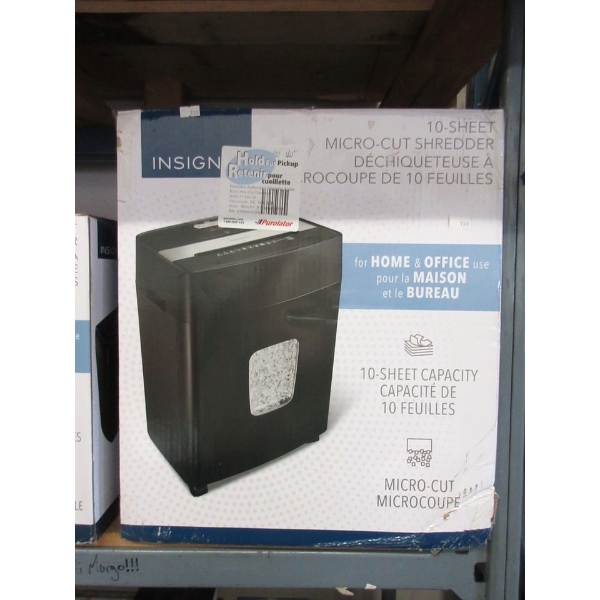 Insignia 10-Sheet Micro-Cut Paper Shredder