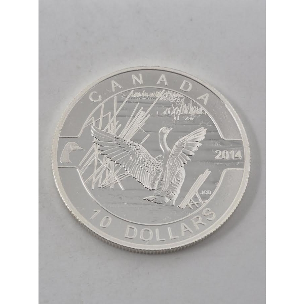 1/2 Oz .9999 Silver 2014 Canada Goose Coin 