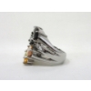 Image 5 : Three .925 Sterling Silver Crystal Gemstone Rings