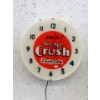 Image 1 : 1950s Illuminated "Frosty Cold" Orange Crush Wall Clock