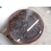 Image 2 : Carved Wood Coffee Table with Glass Insert Top