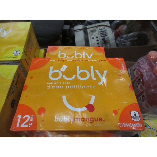 6 Cases of Mango Bubly Sparkling Water