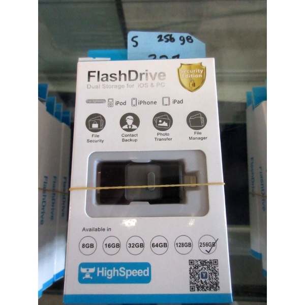 5 New 256 GB Flash Drives for Apple Products - Black