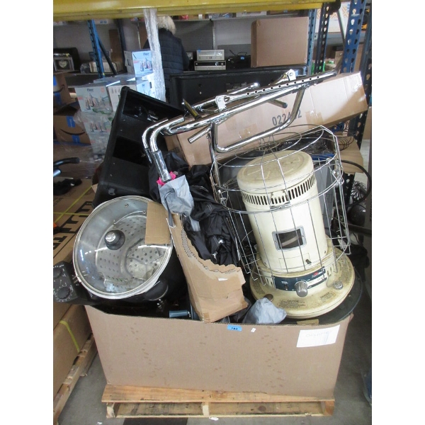 Skid of Assorted Storage Locker Goods