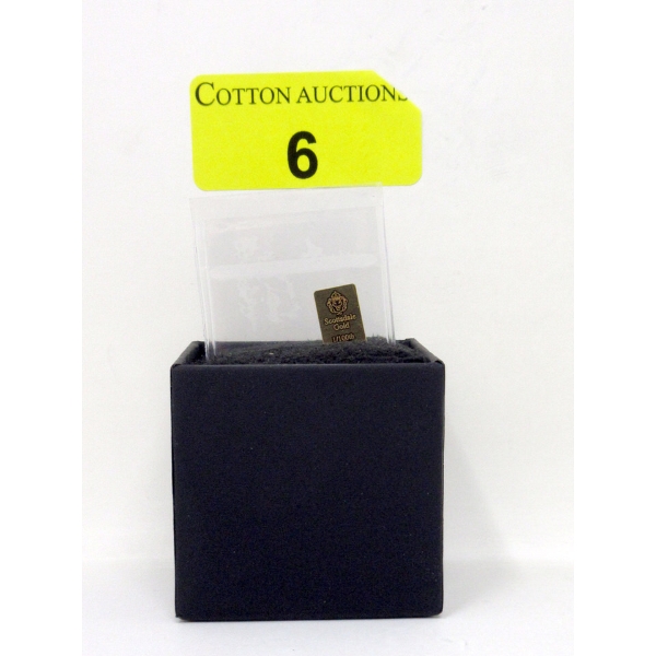 1/100 Oz .9999 Fine Gold Scottsdale Bar 