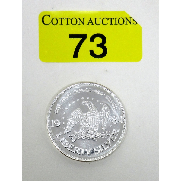 Vintage 1 Oz .999 Silver 1984 Liberty Eagle Round 