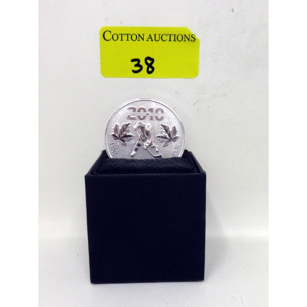 1 Oz .9999 Silver 2010 HOCKEY Coin 