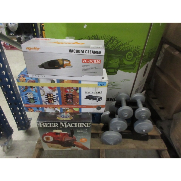 3 Boxed Household Items & 1 Weight Set - Preowned