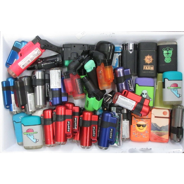 40 Assorted Jet and Torch Lighters - Preowned