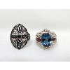 Image 2 : 2 x Sterling Silver Estate Rings 