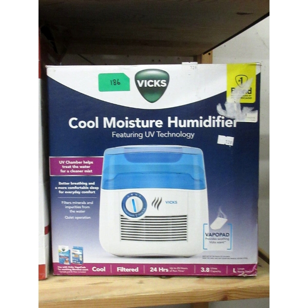 Vicks Cool Moisture Humidifier - UV Tech