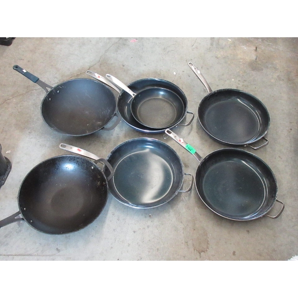 7 Assorted Cooking Pans - Most are non-stick