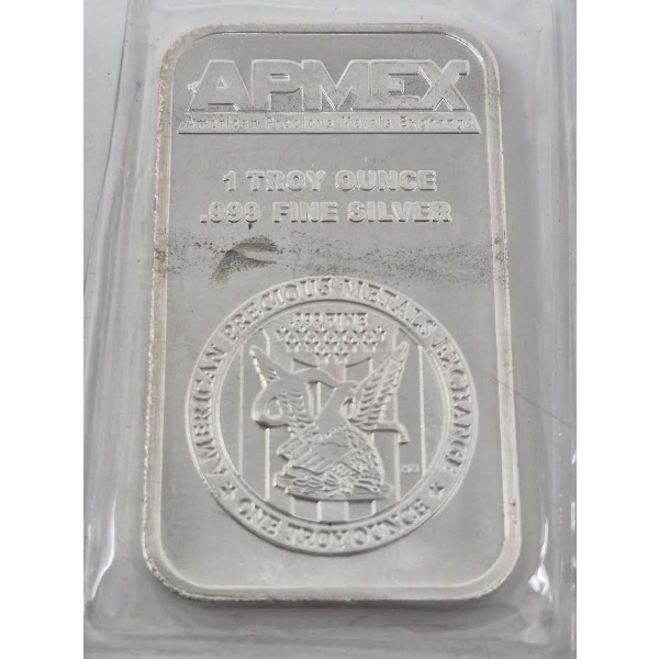 1 Oz .999 Silver APMEX Bar