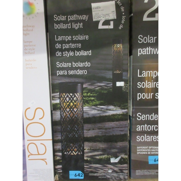 Pack of 2 Solar Pathway Bollard Lights
