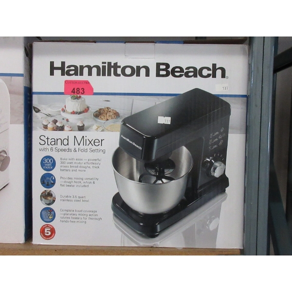 Hamilton Beach Stand Mixer - 6 Speeds & Fold Setting