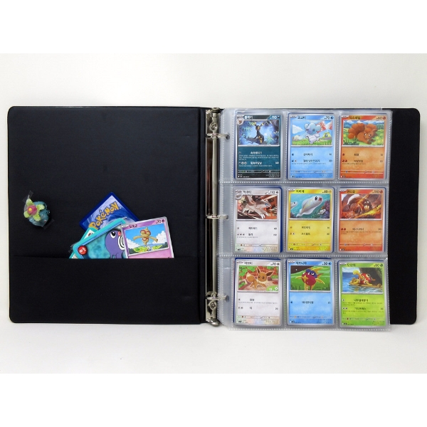 7 Page Binder of  Pokemon Cards & Toy