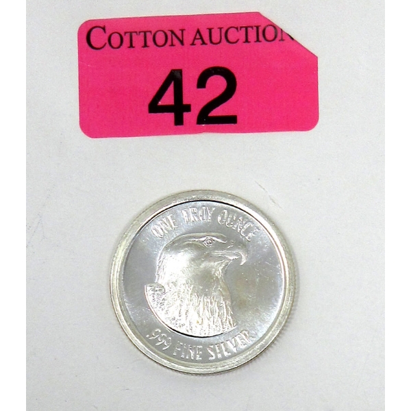 1 Oz .999 Silver Bald Eagle Round 