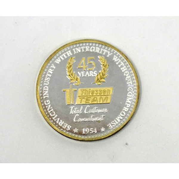 1 Oz .999 Silver Thiessen Team 45-Year Round 