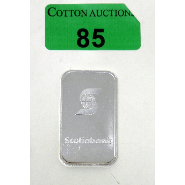 1 Oz .999 Silver Scotiabank Investor Bar 