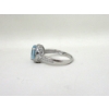 Image 3 : Blue Topaz & Diamond Solitaire Ring