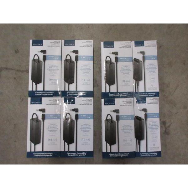 2 Packs of 4 New Insignia Laptop Chargers - 10' Cables