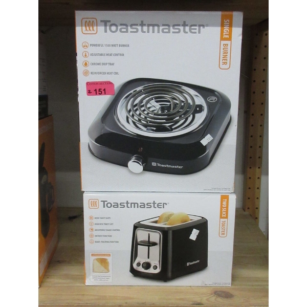 Toastmaster Burner & 2-Slice Wide Slot Toaster