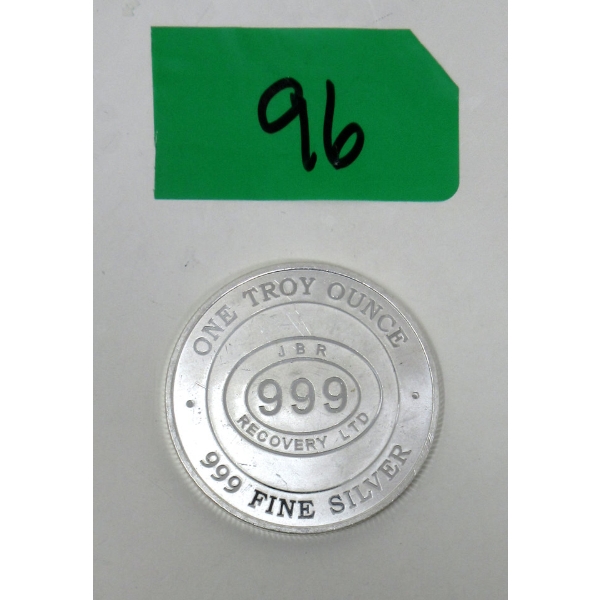 1 Oz .999 Silver JBR Ethically Sourced Round