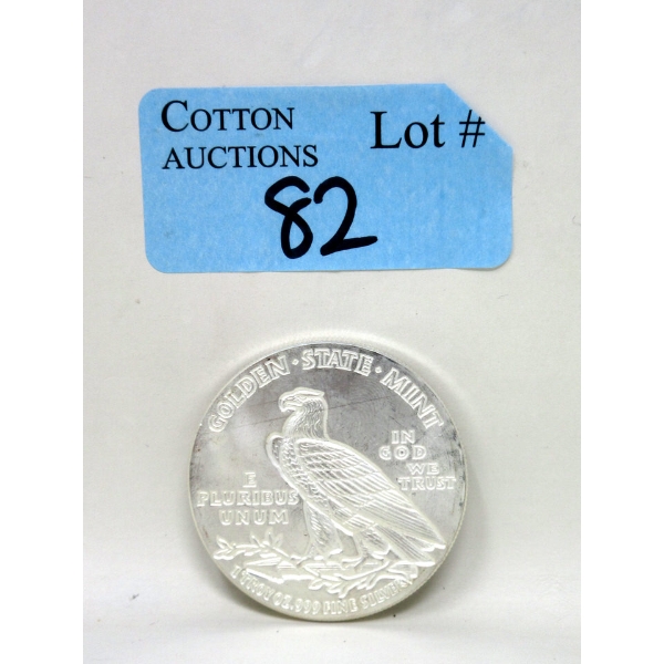 1 Oz .999 Silver Golden State Mint Round 