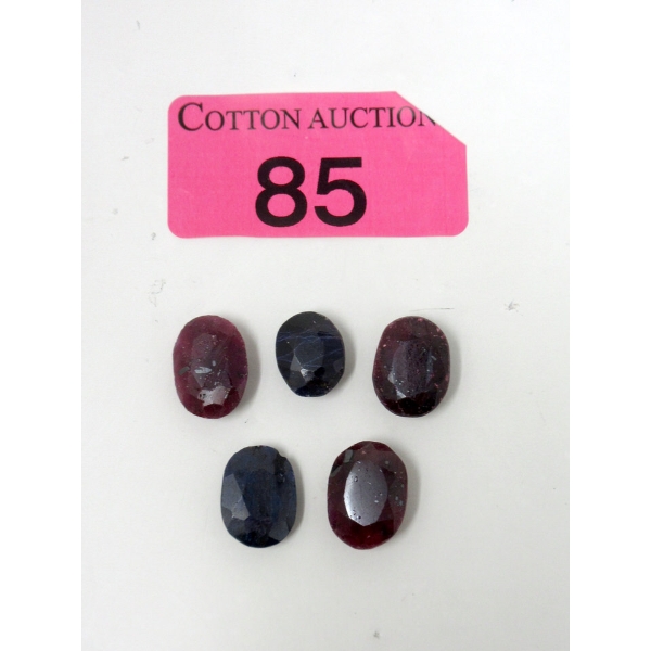 81 CTW of 5 Loose Oval-Shape Gemstones