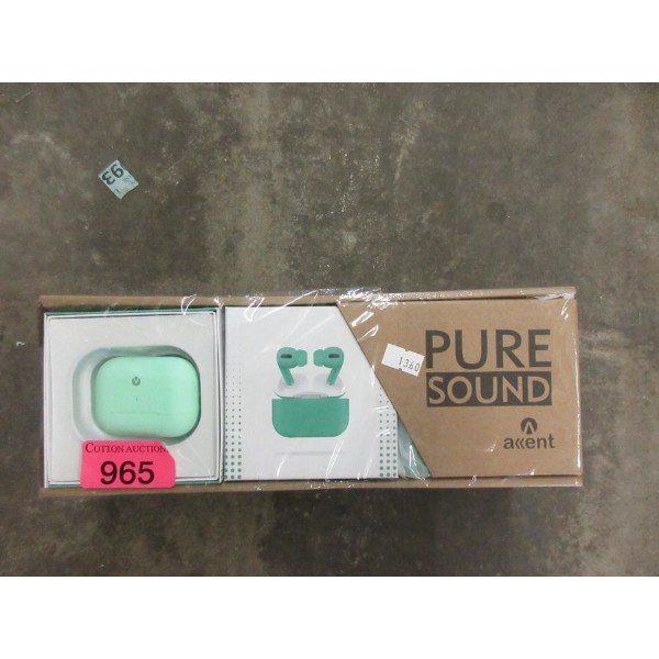 Box of 9 New Pure Sound Air Buds - Green