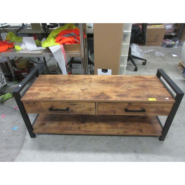 2 Drawer TV Stand with Metal Frame