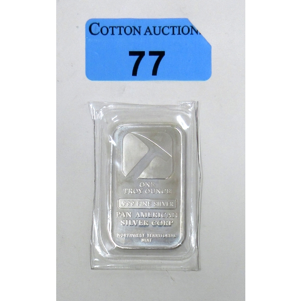 1 Oz .999 Silver Pan American Silver Corp Bar 