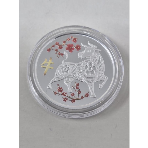 1 Oz .9999 Silver Year of the Ox TD Bank Round 