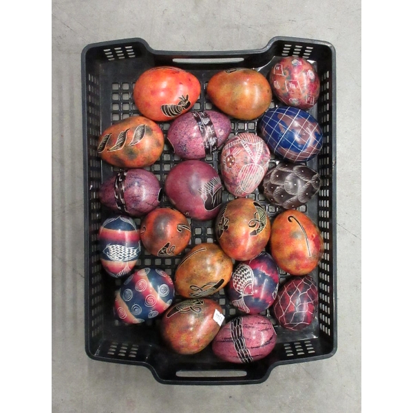 20 Hand Painted Stone Eggs - Average 4" x 2.5"