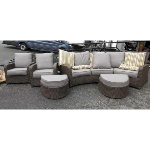 5 Piece Patio Furniture Set with Cushions