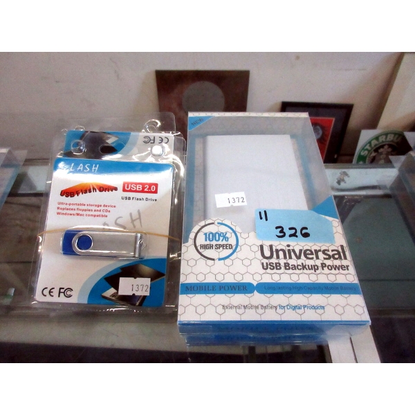 3 Universal USB Power Banks & 8 Flash Drives (518 GB)
