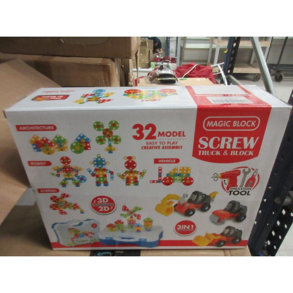 New Magic Block Screw Truck & Block Set