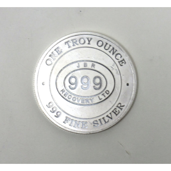 1 Oz .999 Silver JBR Ethically Sourced Round 