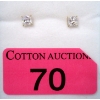 Image 1 : New 14 KT Gold 1.5 CT Cubic Zirconia Earrings 