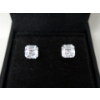 Image 1 : New 14 KT White Gold Cubic Zirconia Earrings 