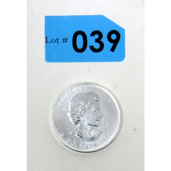 1 Oz .9999 Silver 2013 Maple Leaf Coin 