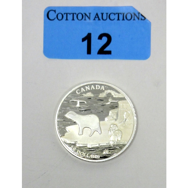 1 Oz .999 Silver 2015 Canadian Icons-Polar Bear $20 Coin 