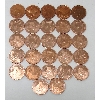 Image 1 : 27 x 1 Oz .999 Fine Copper USA/Bear Rounds