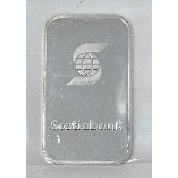 1 Oz .999 Silver Scotiabank Bar 