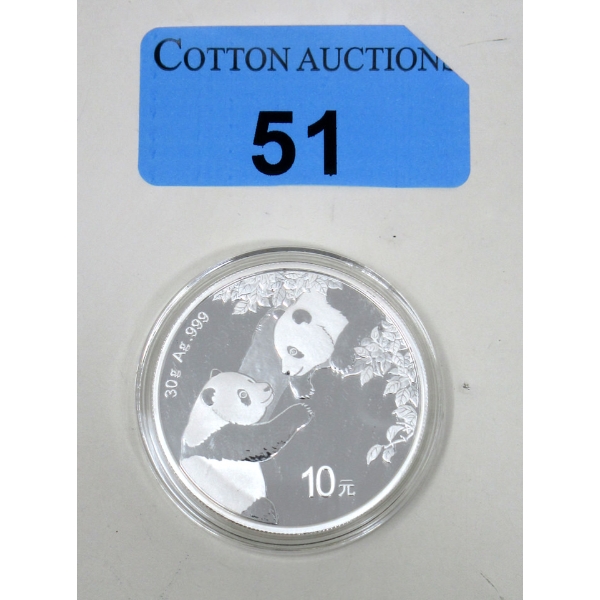 30 Gram .999 Silver 2023 Chinese Panda Coin 