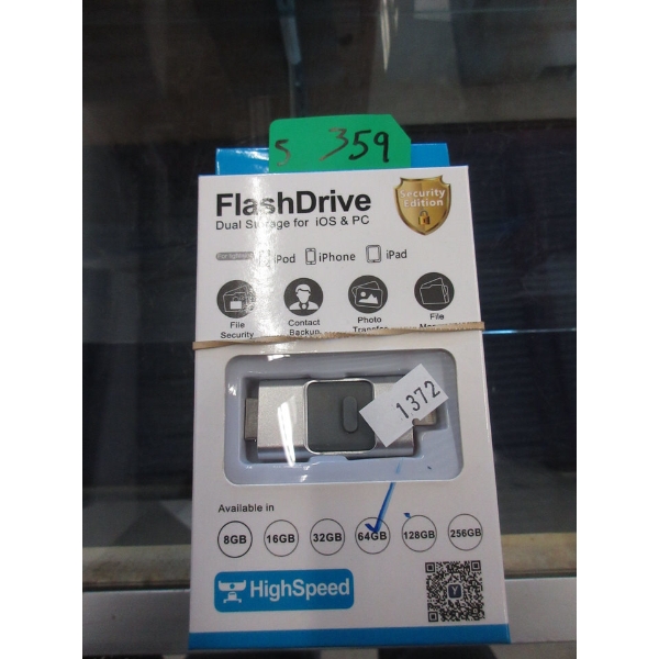 5 New 64GB Flash Drives for Apple Products - Silver